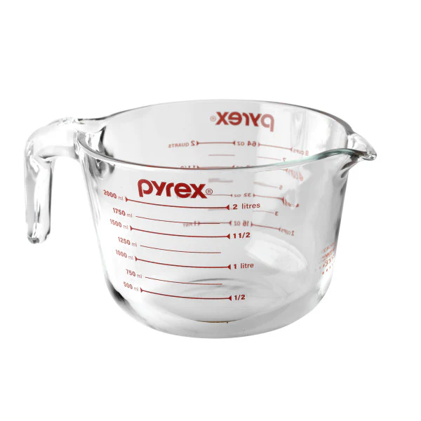 Pyrex Measuring Jugs Borosilicate Glass - 2L (8 Cups)