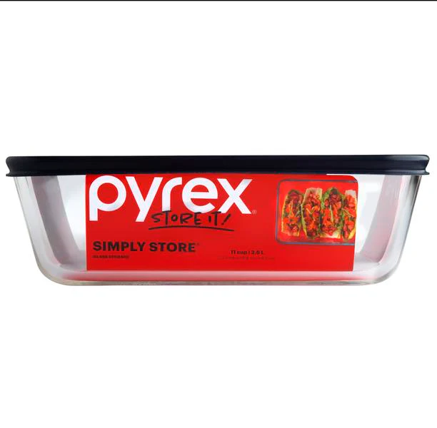 Pyrex Simply Store 11 Cup Rectangle Blue Lid - Image 2