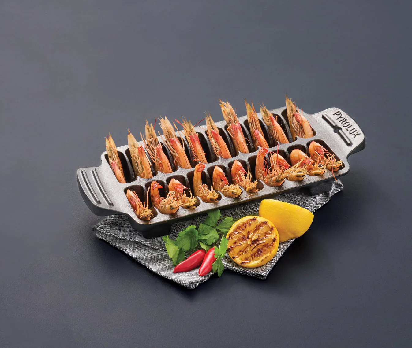 Pyrolux PYROCAST 20 Piece Prawn Grill Tray One Size - Image 2