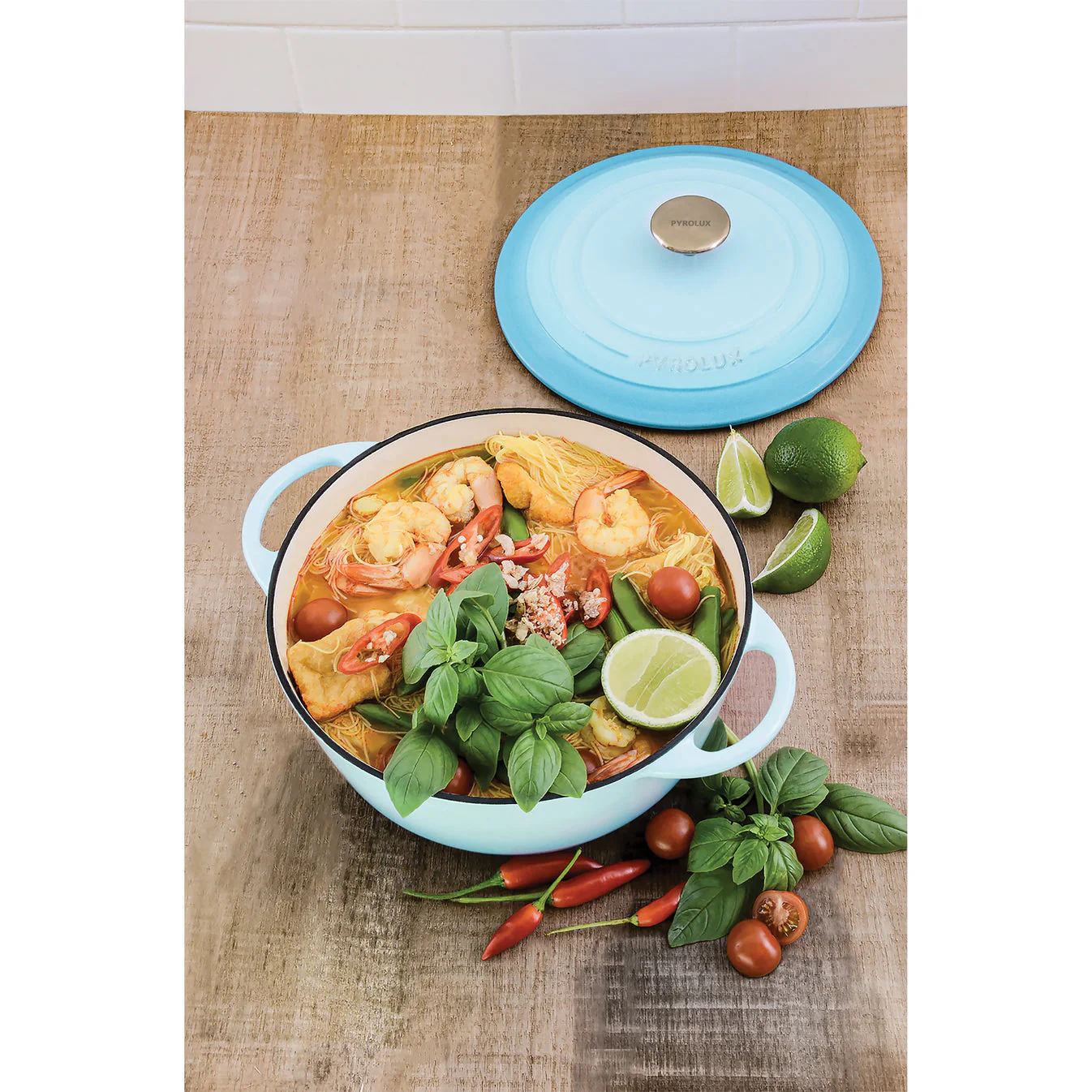 Pyrolux PYROCHEF Round French Oven Duck Egg Blue 24cm/4L - Image 3