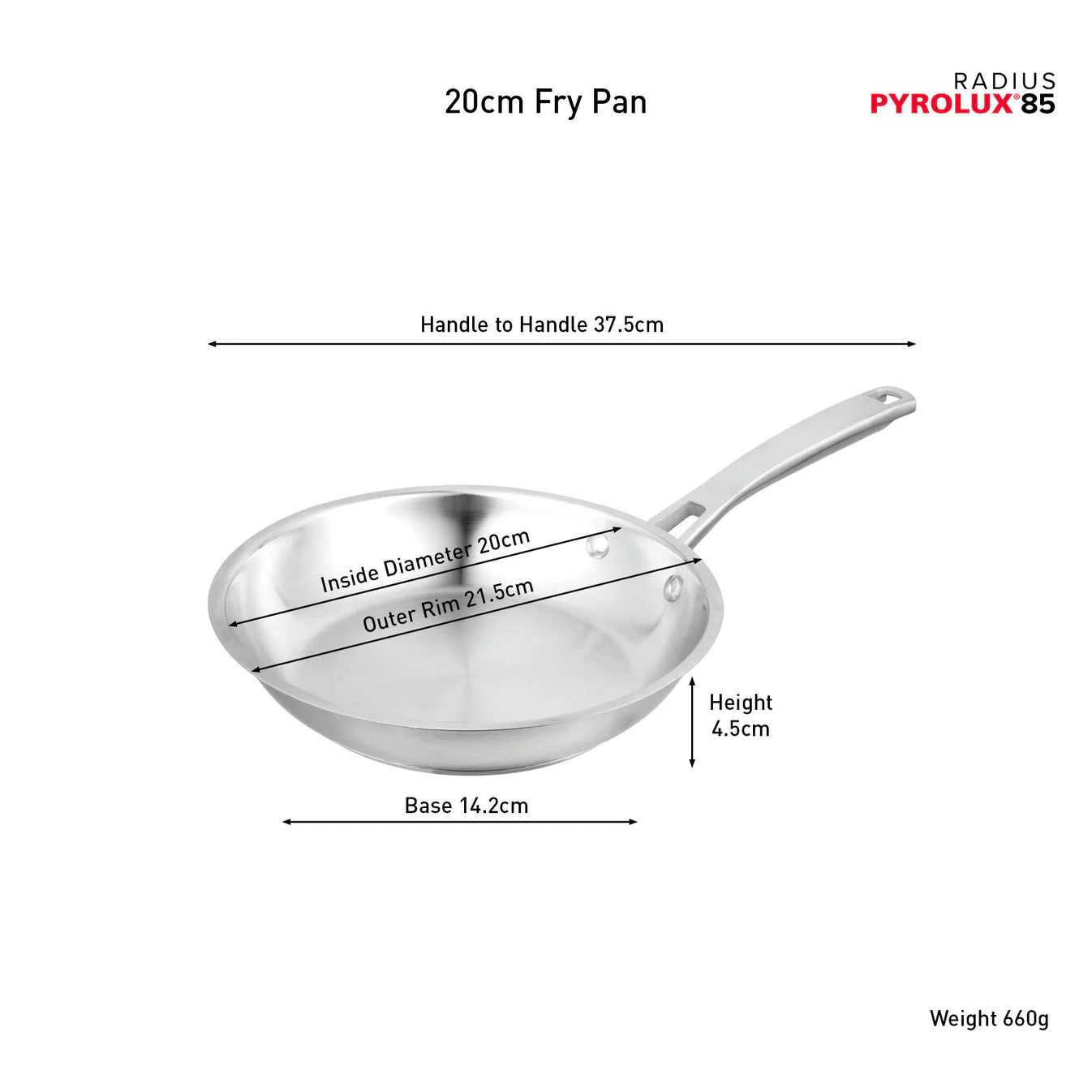 Pyrolux RADIUS 85 Fry Pan 28cm - Image 5