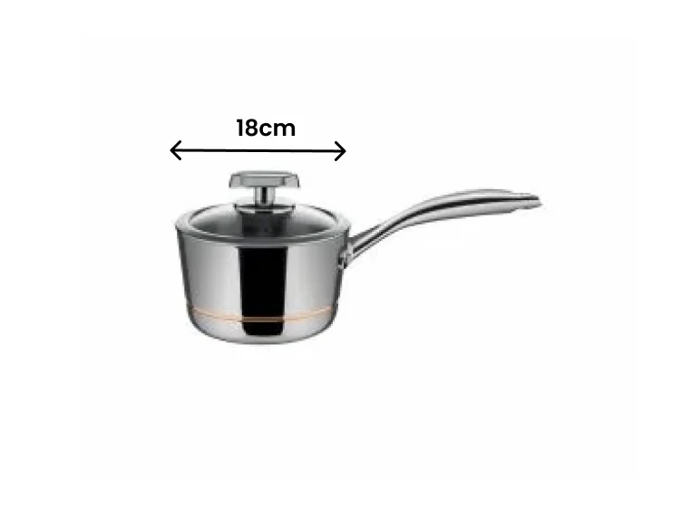Scanpan Axis Stainless Steel Saucepan  - 18cm/2.5L - Image 2