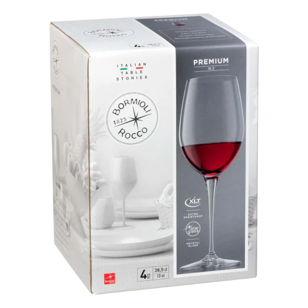 Bormioli Rocco Premium Wine Glass Set of 4 - 385ml - Image 2