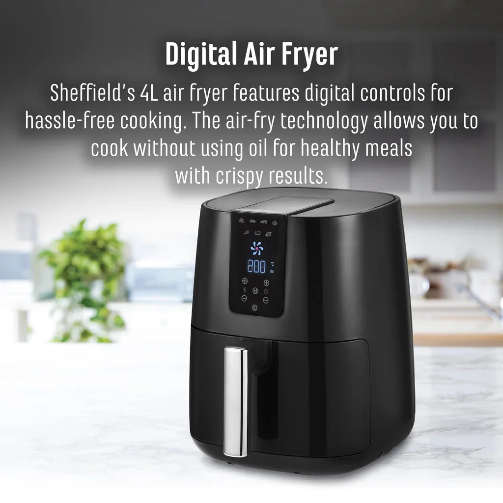 Sheffield Digital Air Fryer - 4L Capacity - Image 4