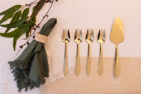 Splayd Gold Mirror Cake Server & Splayd Set/5 - Image 2