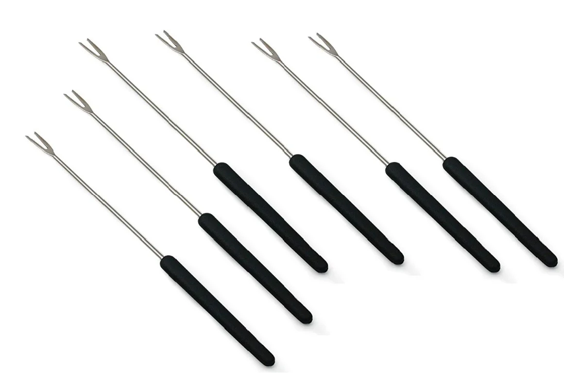 Swissmar Meat Fondue Forks Black - Set Of 6
