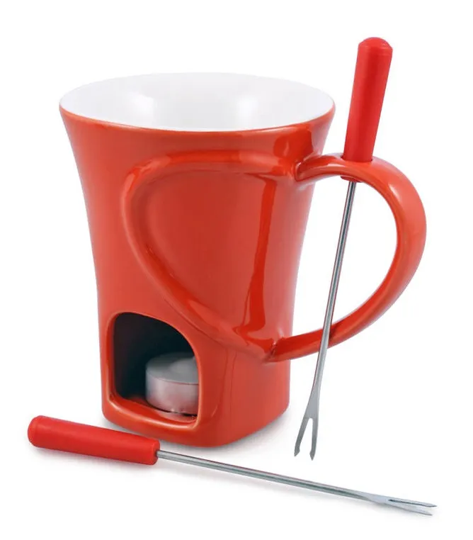 Swissmar Sweetheart Chocolate Fondue Mug Set Ceramic - 4 Piece