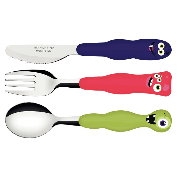 Tramontina Children's Monster Cutlery Set 3 Piece