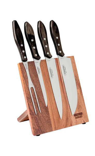 Tramontina Churrasco Barbecue Knife Block Brown 5 - Piece