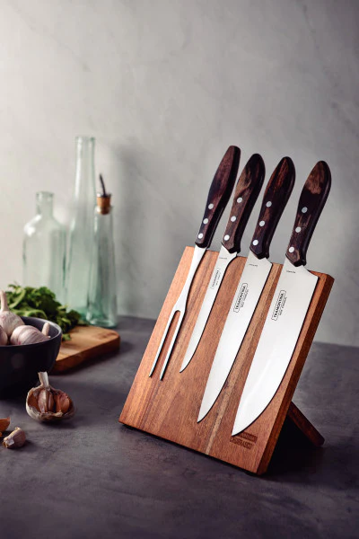 Tramontina Churrasco Barbecue Knife Block Brown 5 - Piece - Image 3