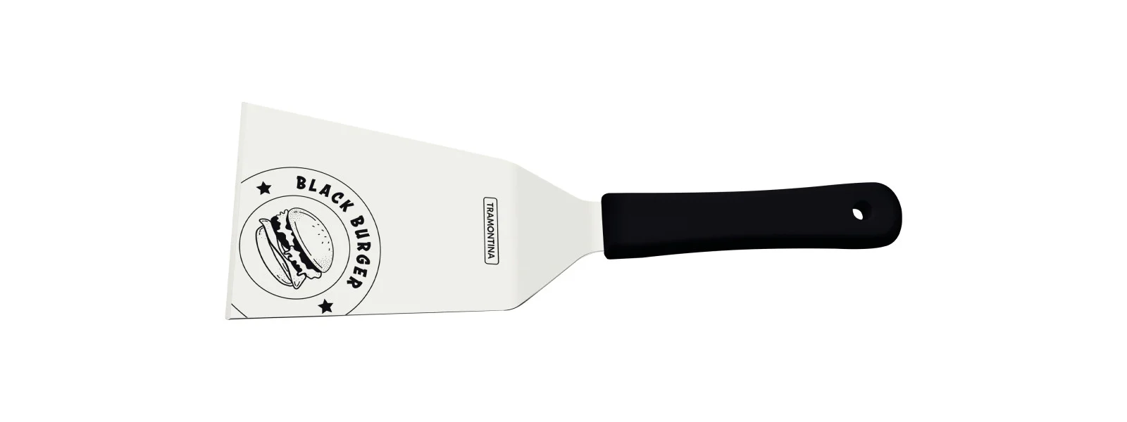 Tramontina Churrasco Black Barbecue Burger Spatula 6, 15cm - Image 3