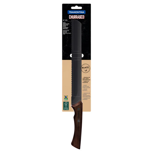 Tramontina Churrasco Black Collection Serrated Knife - 10in/25cm - Image 2
