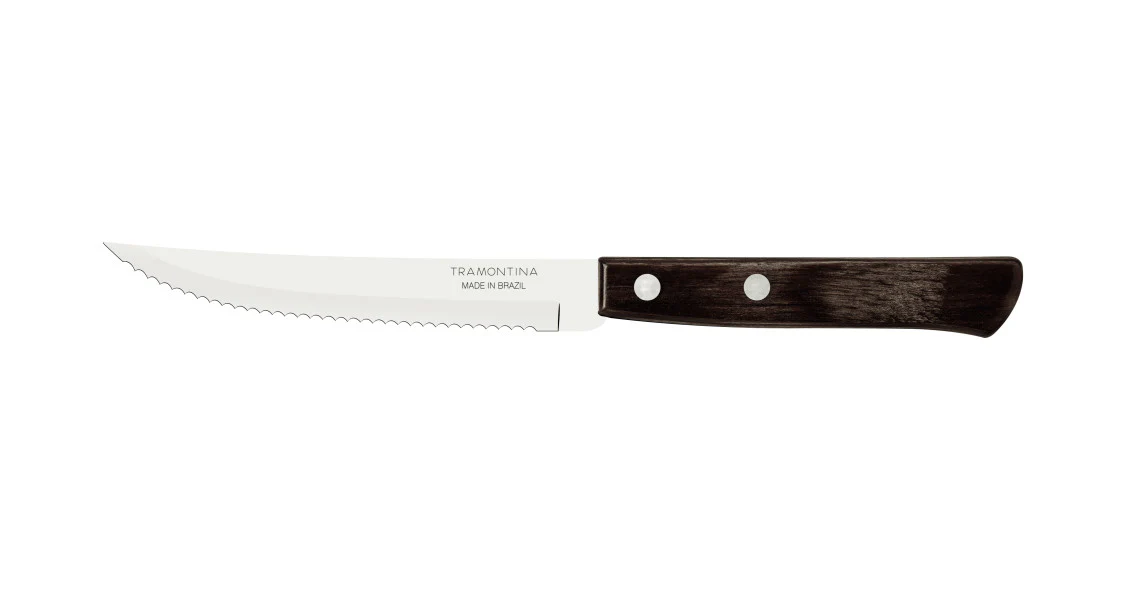 Tramontina Churrasco Steak Knife Traditional 6 Piece Set Polywood Brown - 11cm