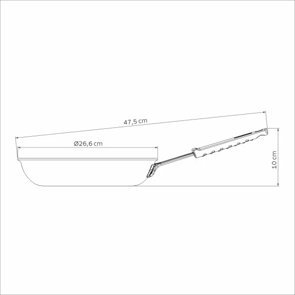 Tramontina Nonstick Restaurant Fry Pan - 25cm/1.9L - Image 4
