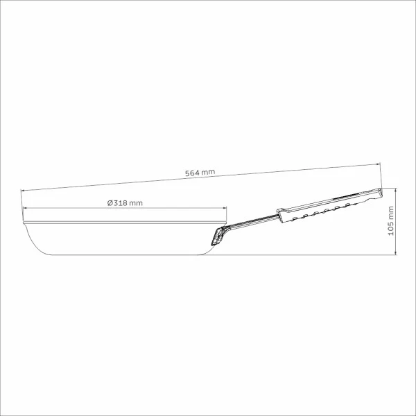Tramontina Nonstick Restaurant Fry Pan - 30cm - Image 3