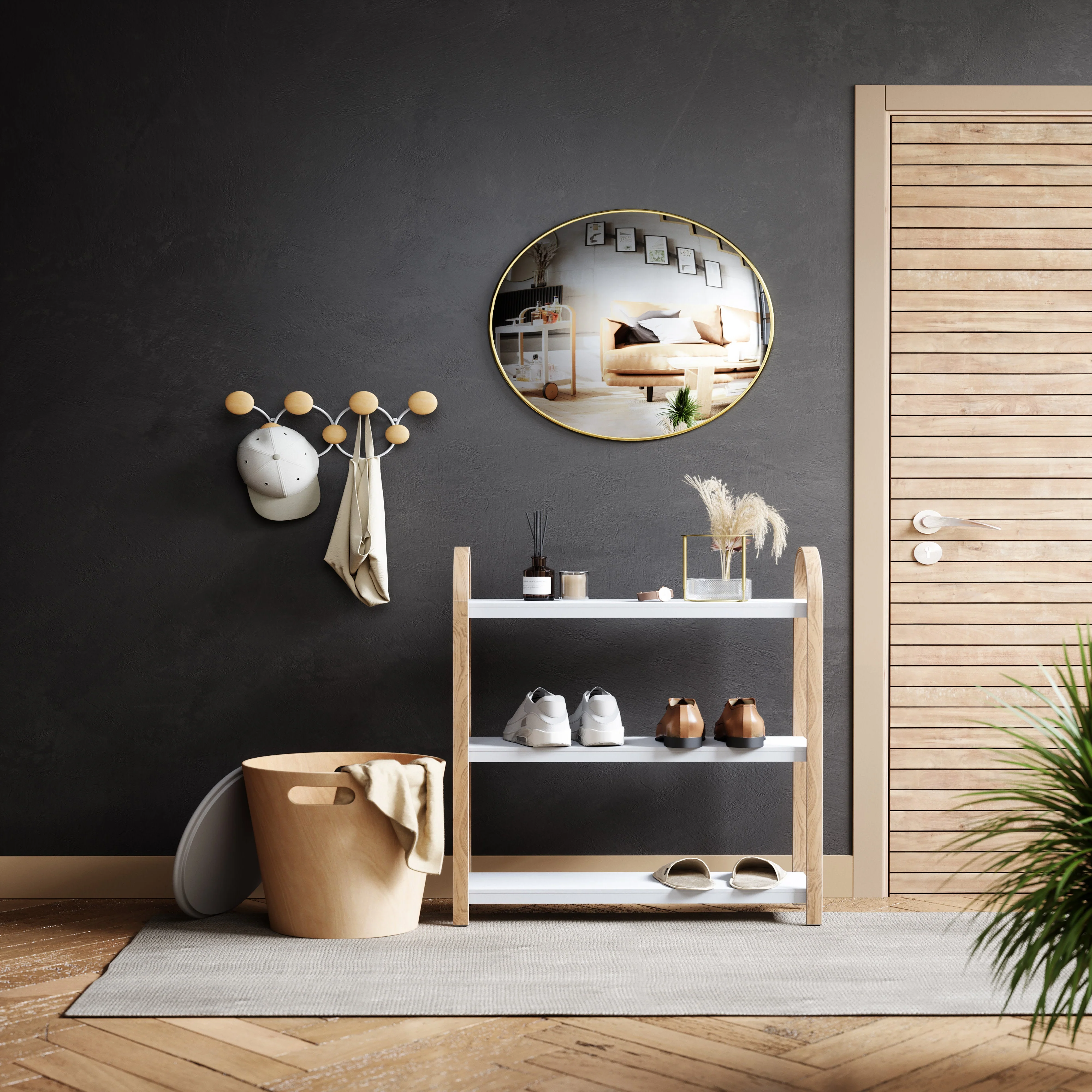 Umbra Bellwood Freestanding Shelf 3 Tier - White/Natural - Image 6