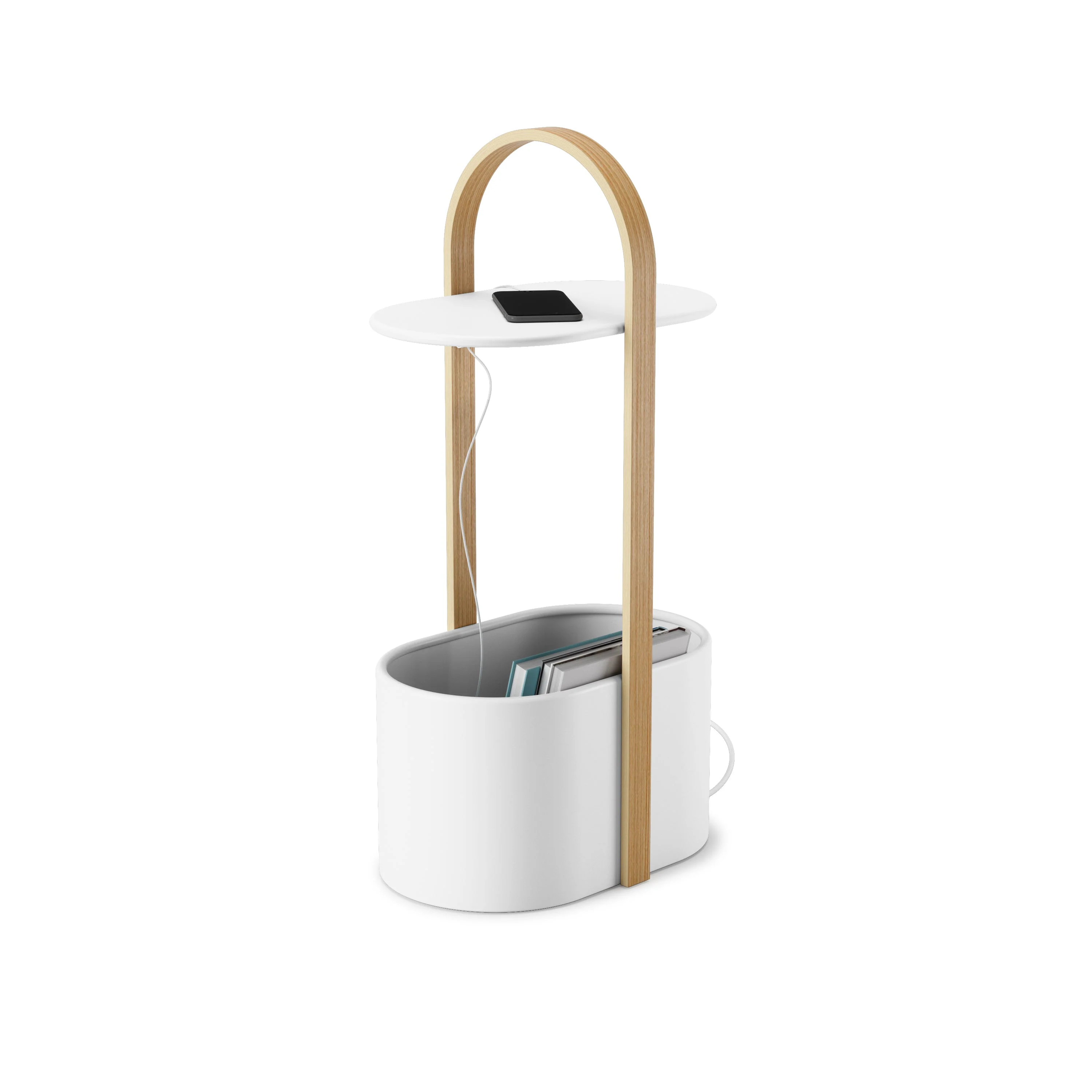 Umbra Bellwood Storage Table - White/Natural - Image 3