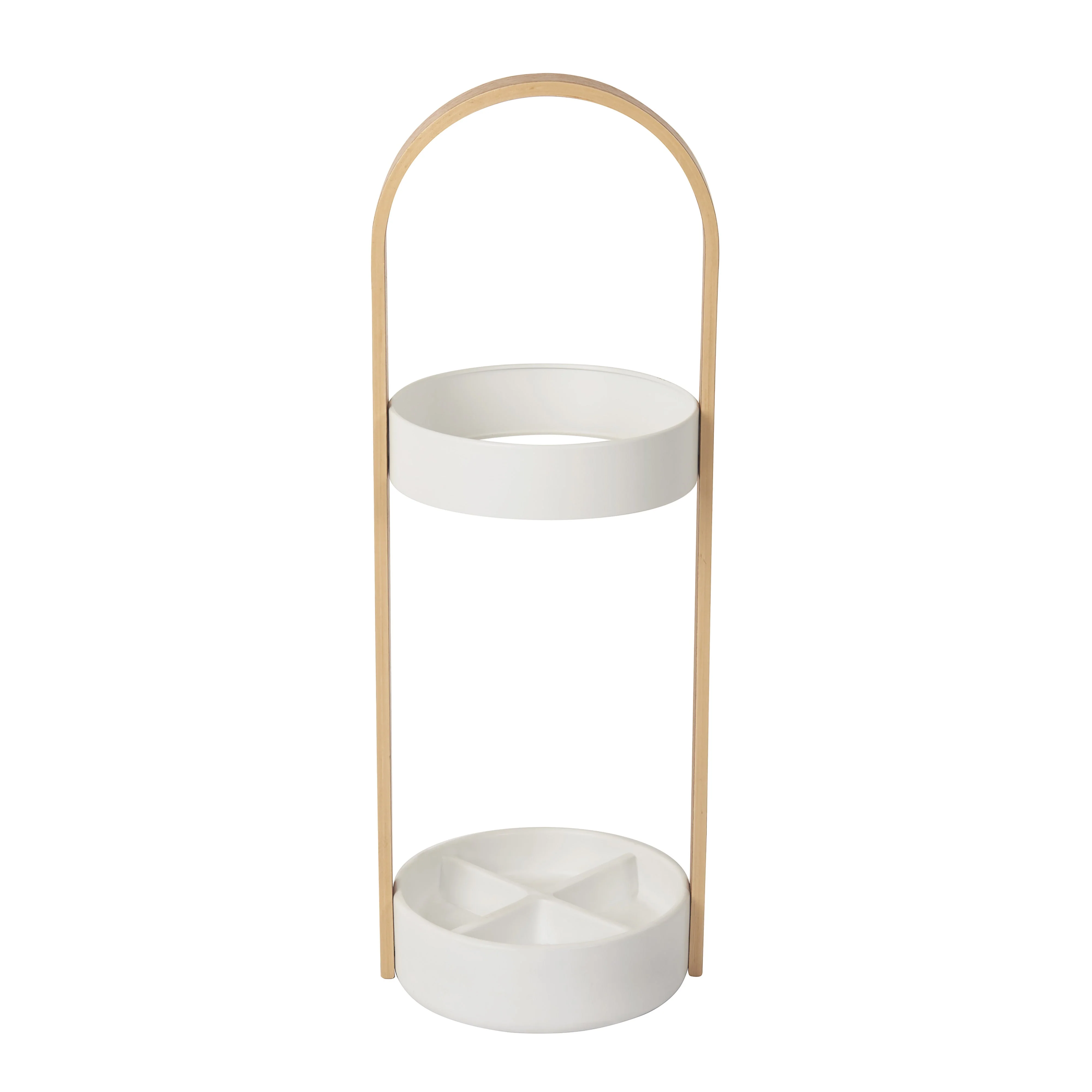 Umbra Bellwood Umbrella Stand - White/Natural - Image 3
