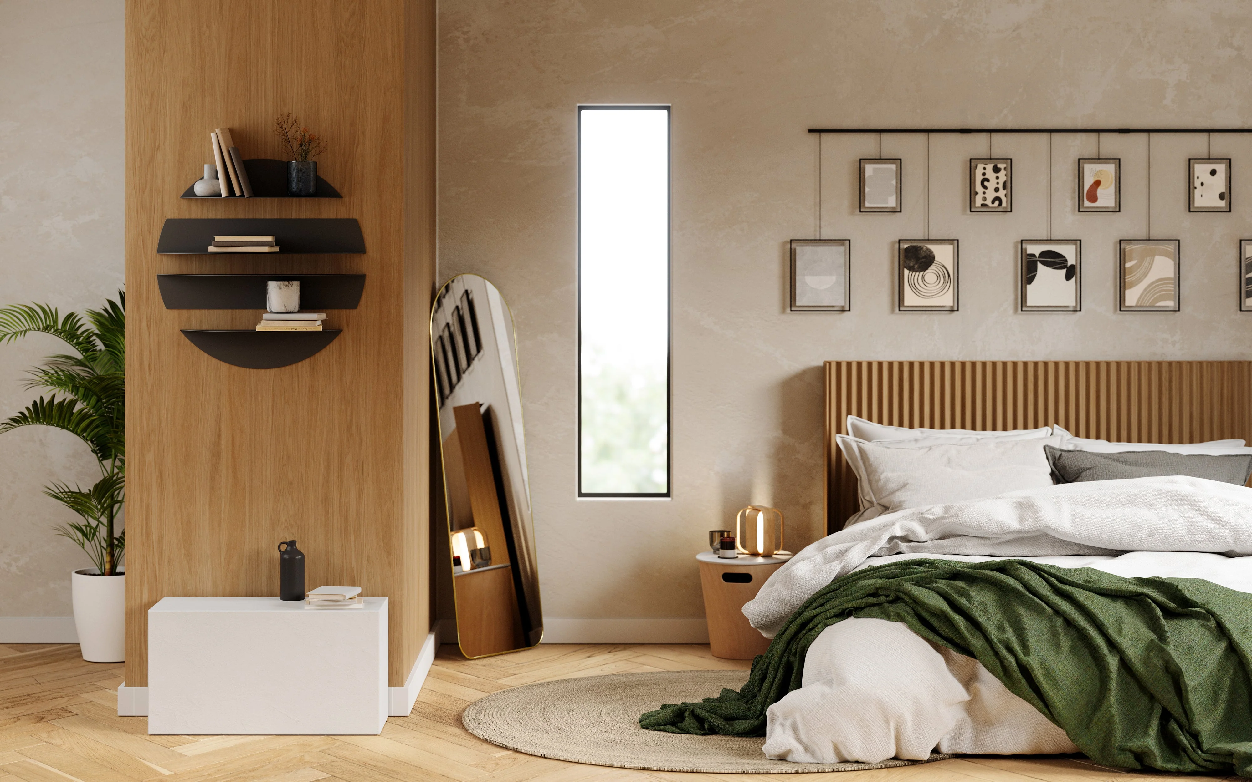 Umbra Hubba Arched Leaning Mirror - Brass - Image 5