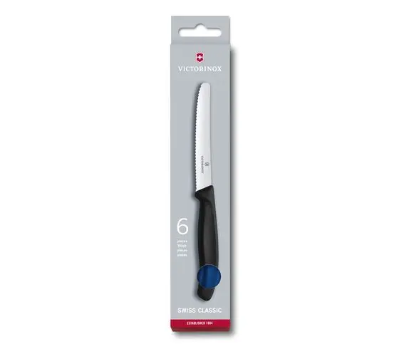 Victorinox Tomato and Table Knife Set of 6 11cm Black