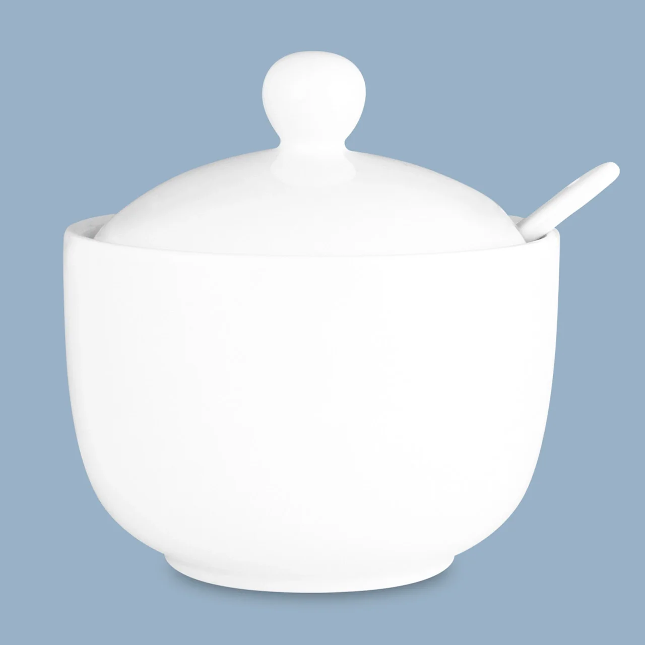 Wilkie Brothers Jumbo Sugar Bowl with Spoon White - 400ml