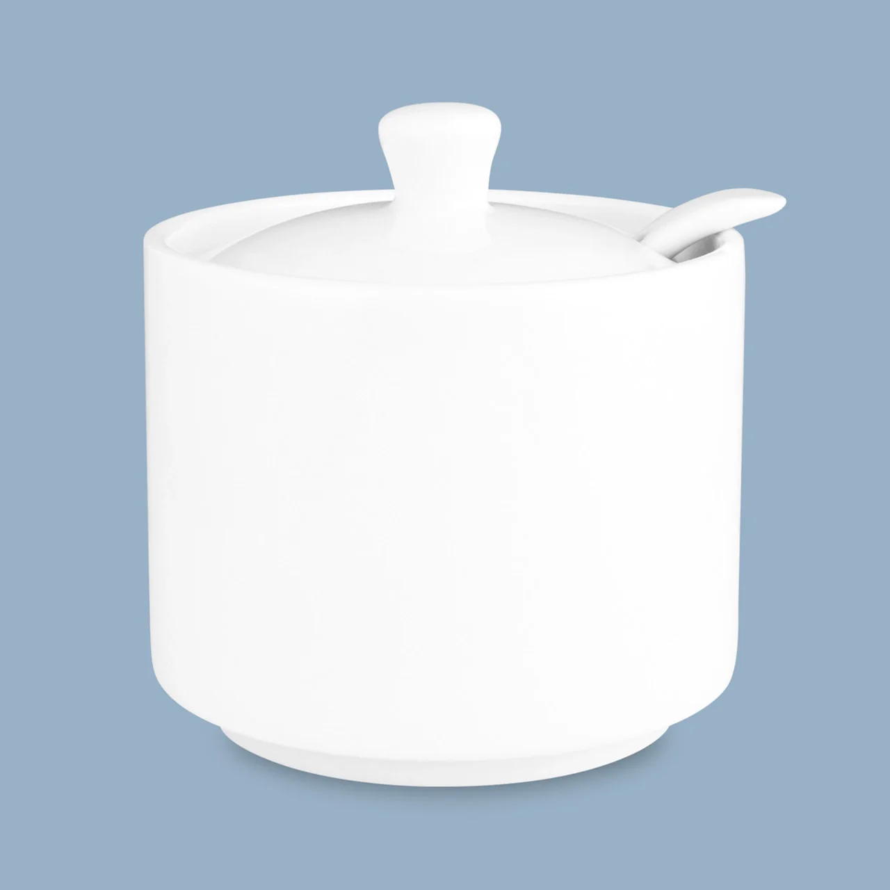 Wilkie Brothers Straight Sugar Bowl with Spoon White - 240ml