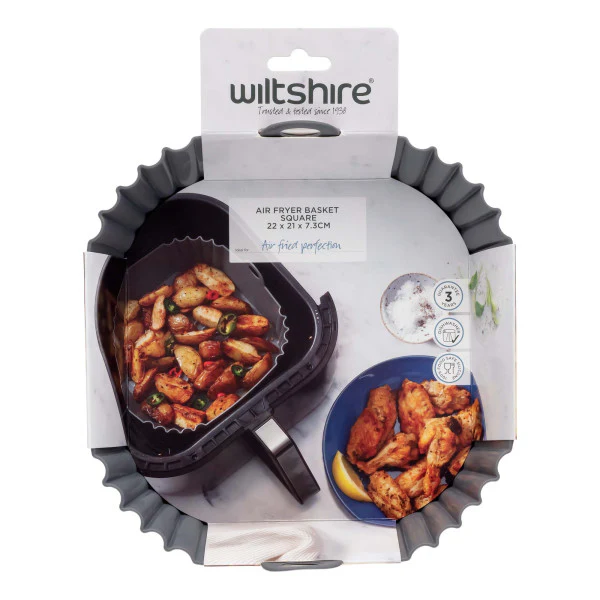 Wiltshire Air Fryer Basket 22cm Square w/ hand - Image 2