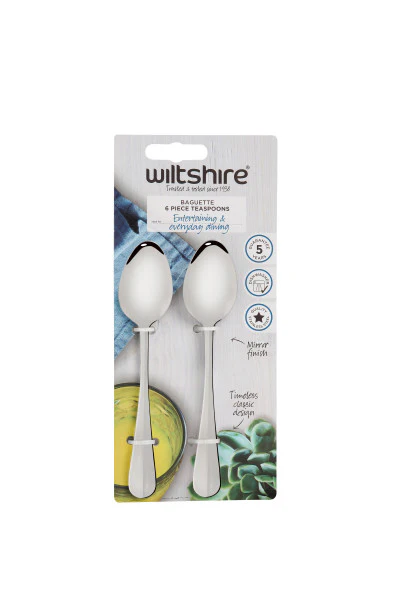 Wiltshire Baguette Teaspoon 6Piece Stainless Steel - Image 2