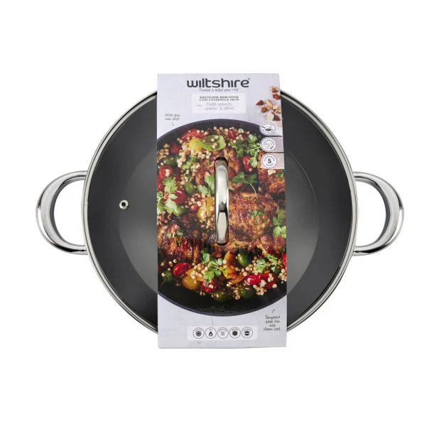 Wiltshire Easycook Blue Non-stick Induction Casserole 28cm/3.59L with glass lid - Image 3