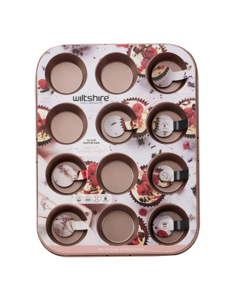 Wiltshire Rose Gold Muffin Pan 12 Cup - Image 2