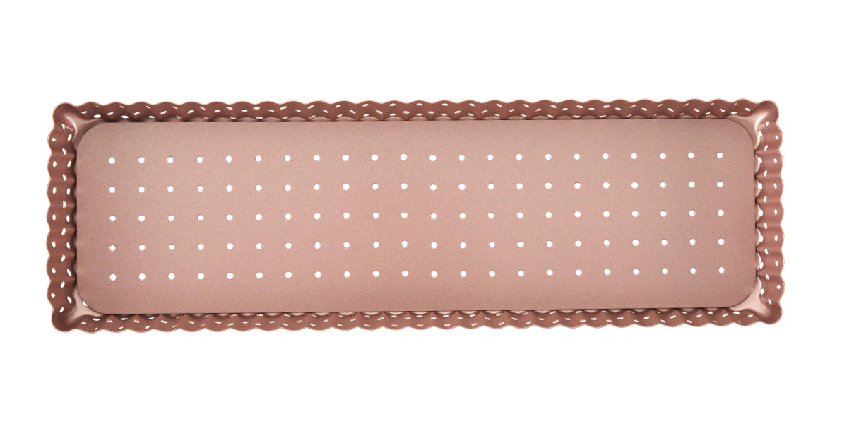 Wiltshire Rose Gold Perforated Rectangle Tart Pan - Image 3