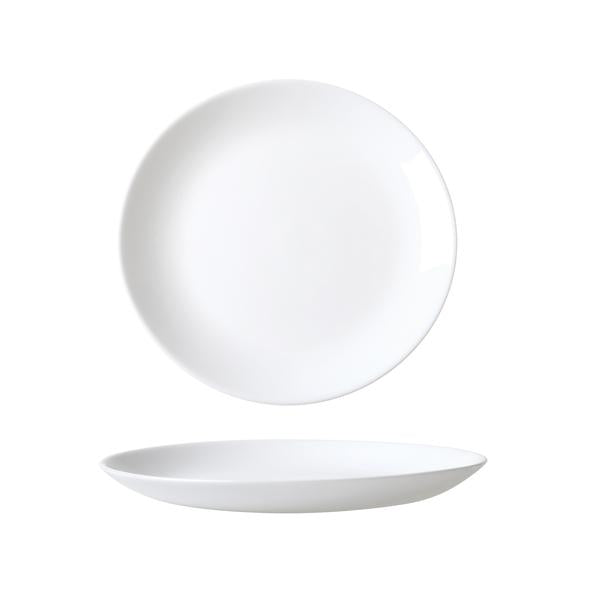 Wiltshire White Coupe Glass Dinner Plate 19cm - Image 2