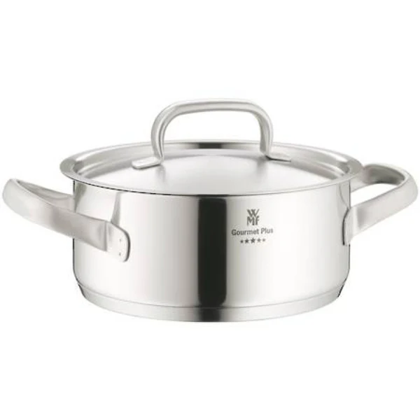 Wmf Low Stainless Steel Casserole With Lid - 20cm 2.5L