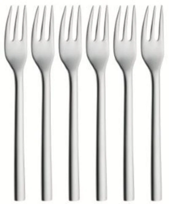 WMF Stainless Steel Nuova Cake Fork Set - 6pce