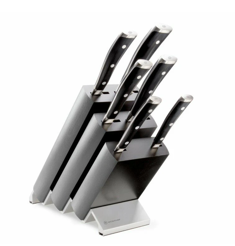 Wusthof Classic Ikon Knife Set with Wooden Block Black