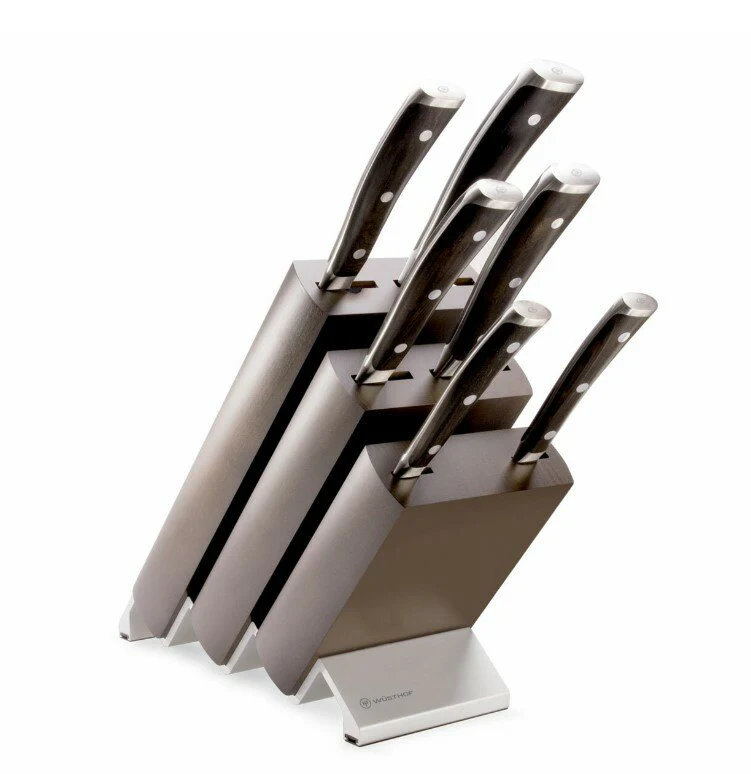 Wusthof Classic Ikon Knife Set with Wooden Block Choco