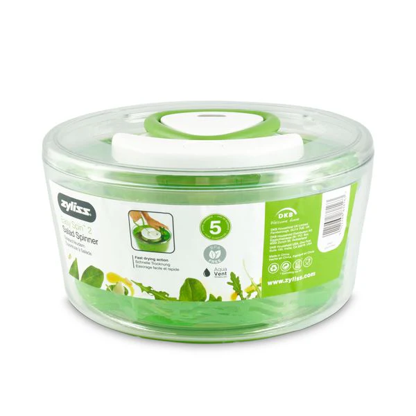 Zyliss Easy Spin 2 Small Salad Spinner Green - Image 4